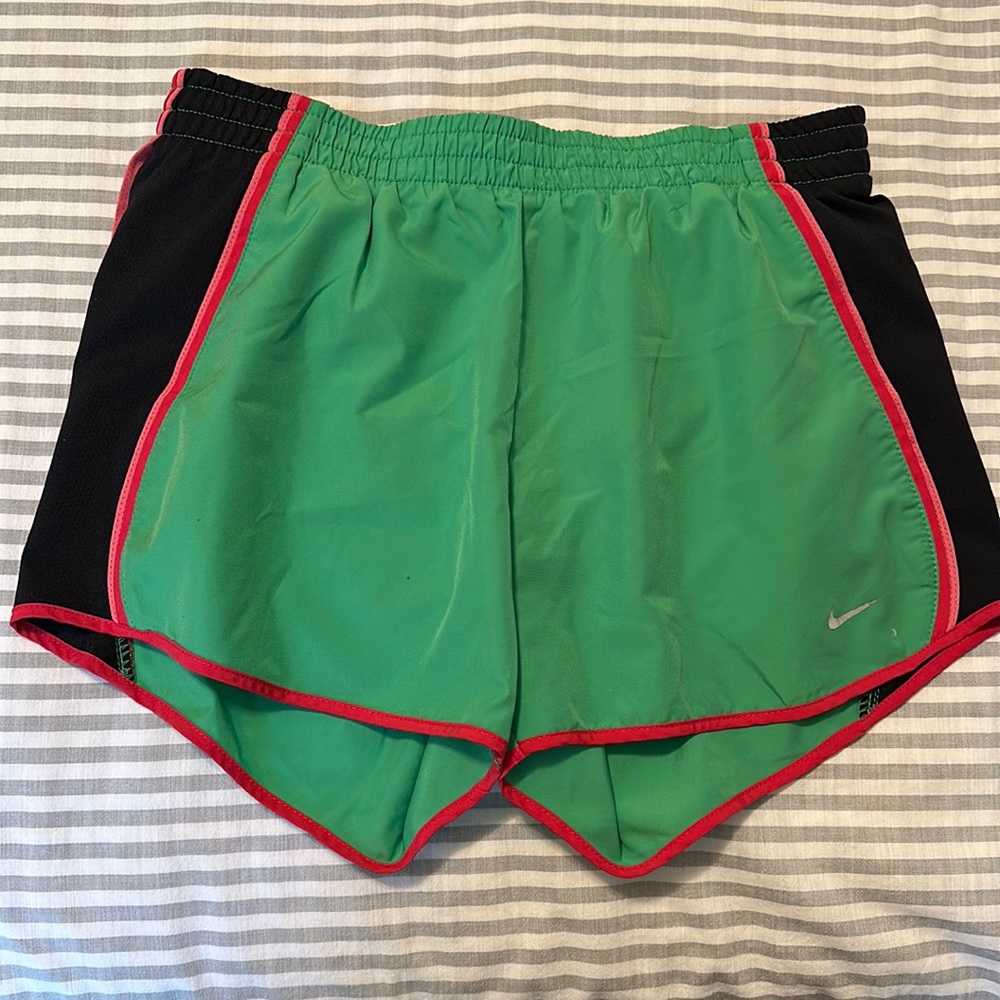 Women’s Size Small, Green & Pink, Nike Dri-fit shorts